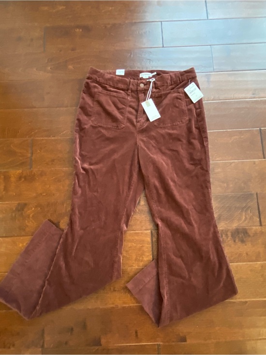 Good American Denim - Good American Good Legs Flare Mid Rise Corduroy Red Brown 18 NWT